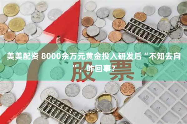 美美配资 8000余万元黄金投入研发后“不知去向”，咋回事？