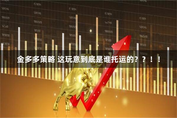 金多多策略 这玩意到底是谁托运的？？！！