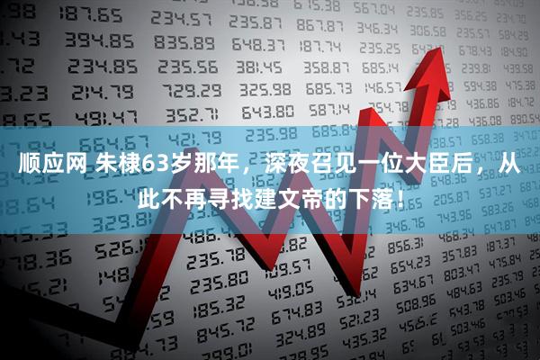 顺应网 朱棣63岁那年，深夜召见一位大臣后，从此不再寻找建文帝的下落！