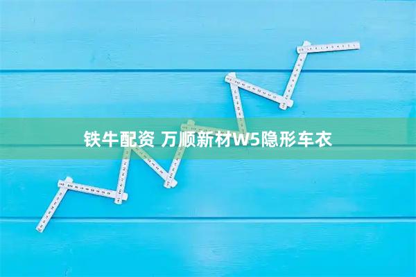 铁牛配资 万顺新材W5隐形车衣